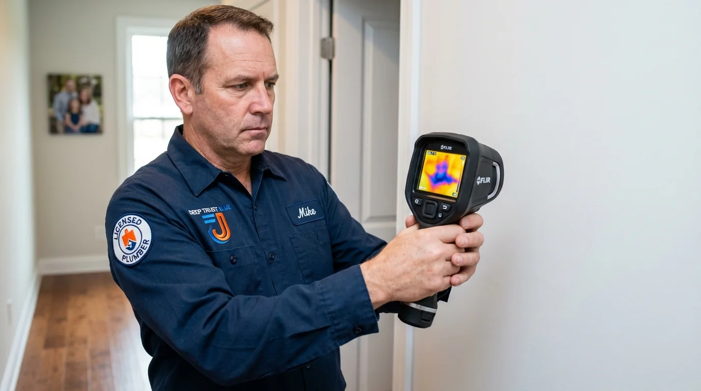 Thermal imaging leak detection by Johns Plumbing LLC in Tawas City